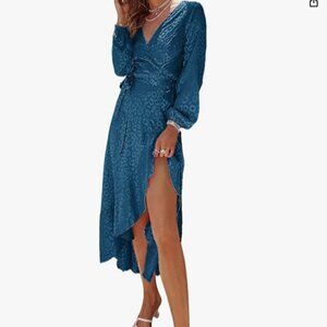 Wrap Plus Navy Long Sleeve Dress plus size 16